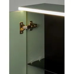 Pakabinamas LED veidrodis-spintelė SAMBA GREEN, 60x19x78 cm