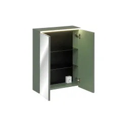 Pakabinamas LED veidrodis-spintelė SAMBA GREEN, 60x19x78 cm