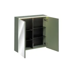 Pakabinamas LED veidrodis-spintelė SAMBA GREEN, 80x19x78 cm