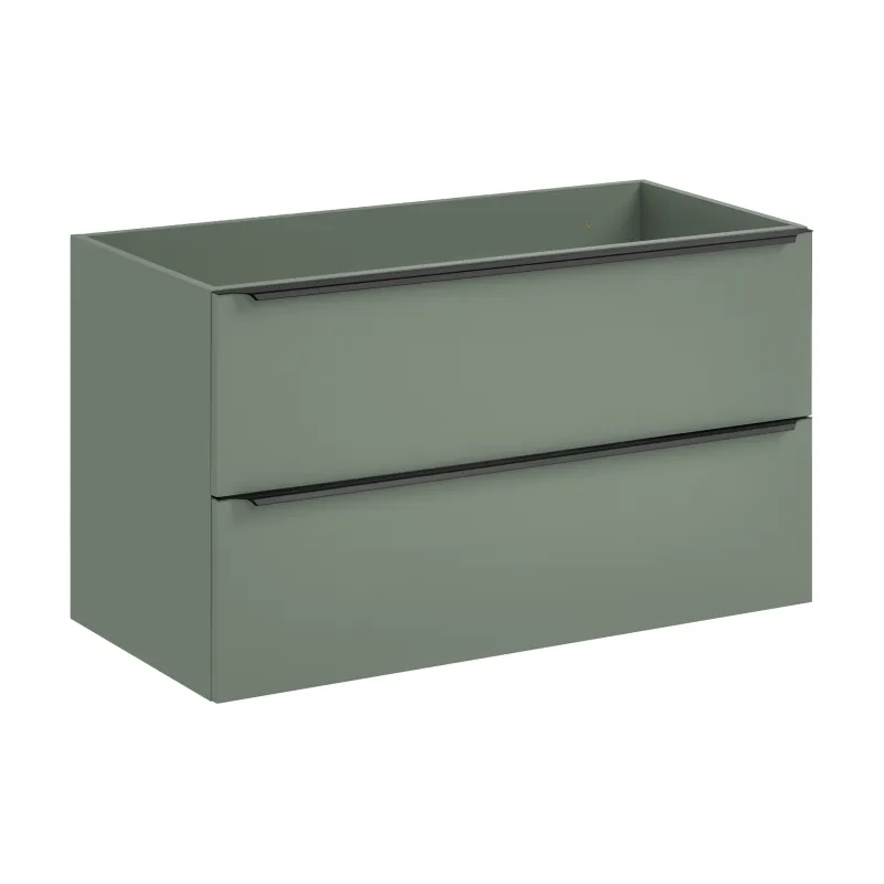 Vonios spintelė su stalviršiumi SAMBA GREEN, 100x46x59 cm