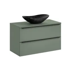 Vonios spintelė su praustuvu SAMBA GREEN, 100x46x59 cm