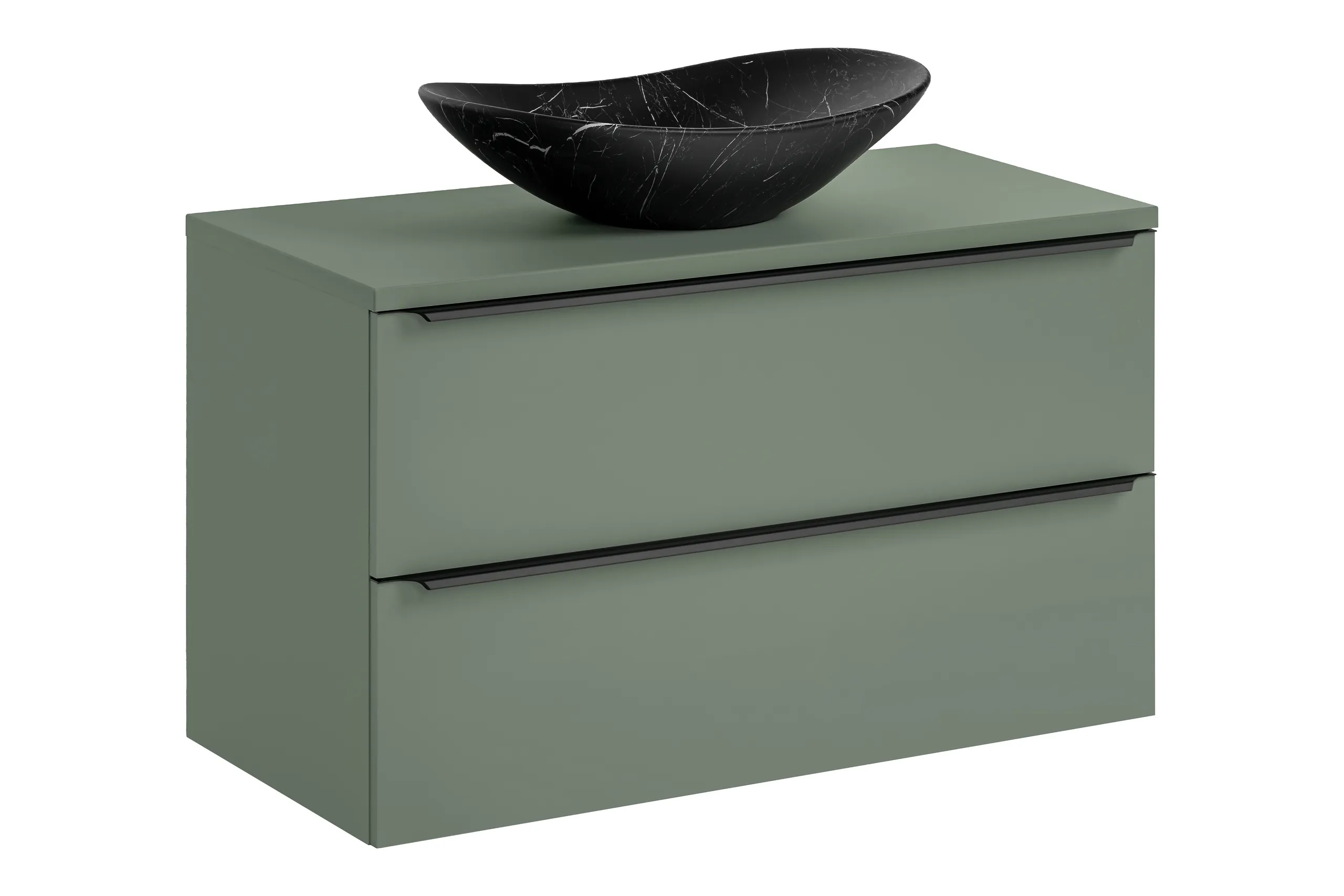 Vonios spintelė su praustuvu SAMBA GREEN, 100x46x59 cm