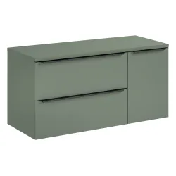 Vonios spintelė su skalbinių krepšiu SAMBA GREEN, 120x46x59 cm