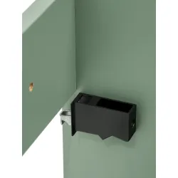 Vonios spintelė su skalbinių krepšiu SAMBA GREEN, 140x46x59 cm