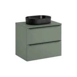 Vonios spintelė su praustuvu SAMBA GREEN, 70x46x59 cm