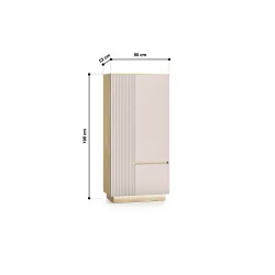 Dvidurė spinta HILA su LED apšvietimu, 90x52x190 cm