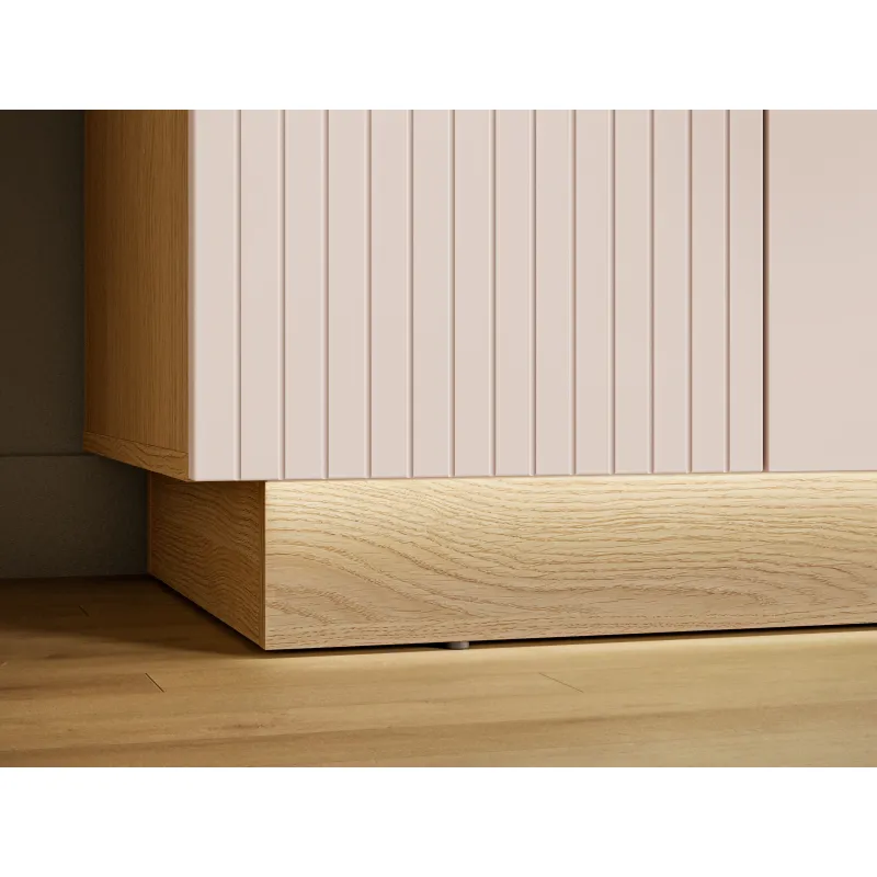 Dvidurė spinta HILA su LED apšvietimu, 90x52x190 cm