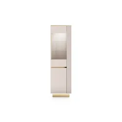 Aukšta vitrina HILA su LED apšvietimu, 55x40x190 cm