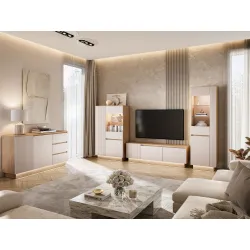 Vitrina HILA su LED apšvietimu, 90x40x150 cm