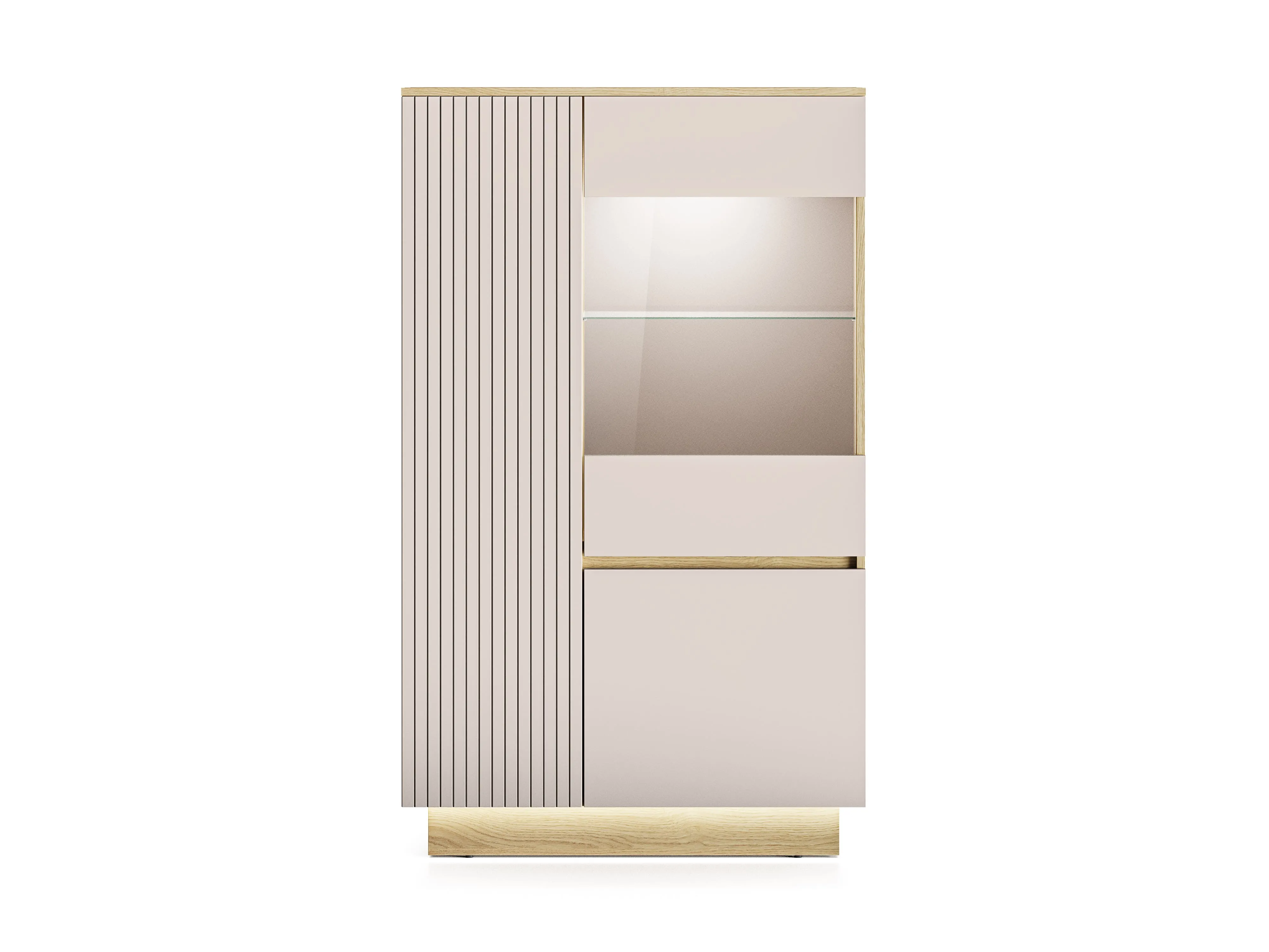 Vitrina HILA su LED apšvietimu, 90x40x150 cm
