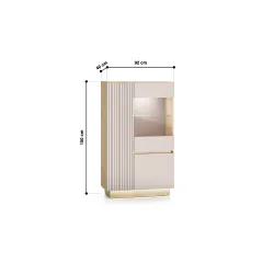 Vitrina HILA su LED apšvietimu, 90x40x150 cm