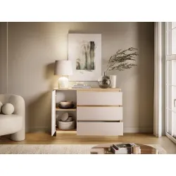 Komoda HILA su LED apšvietimu, 120x40x85 cm