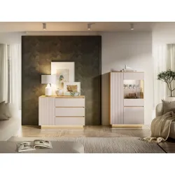 Komoda HILA su LED apšvietimu, 120x40x85 cm