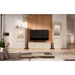 TV spintelė HILA su LED apšvietimu, 150x40x50 cm