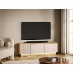 TV spintelė HILA su LED apšvietimu, 150x40x50 cm