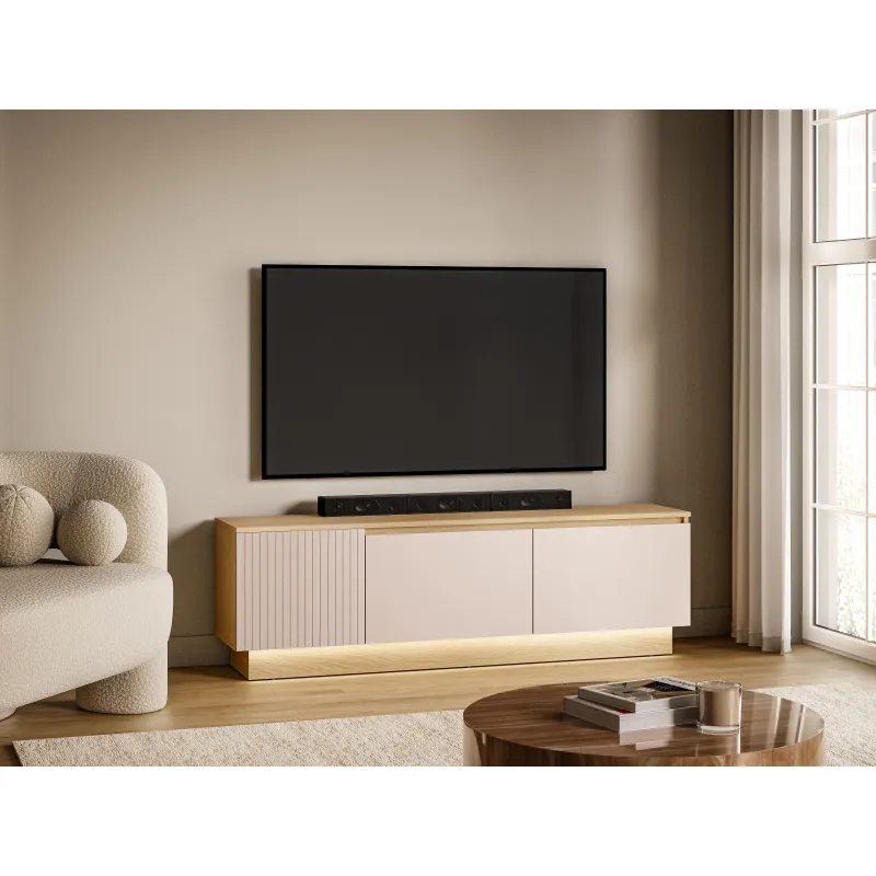 TV spintelė HILA su LED apšvietimu, 150x40x50 cm