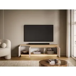 TV spintelė HILA su LED apšvietimu, 150x40x50 cm
