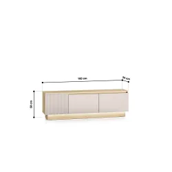 TV spintelė HILA su LED apšvietimu, 150x40x50 cm