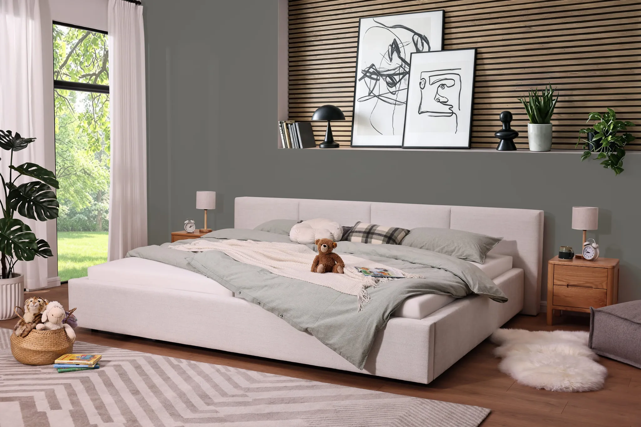 Lova 240x200 cm CAPRIA, beige