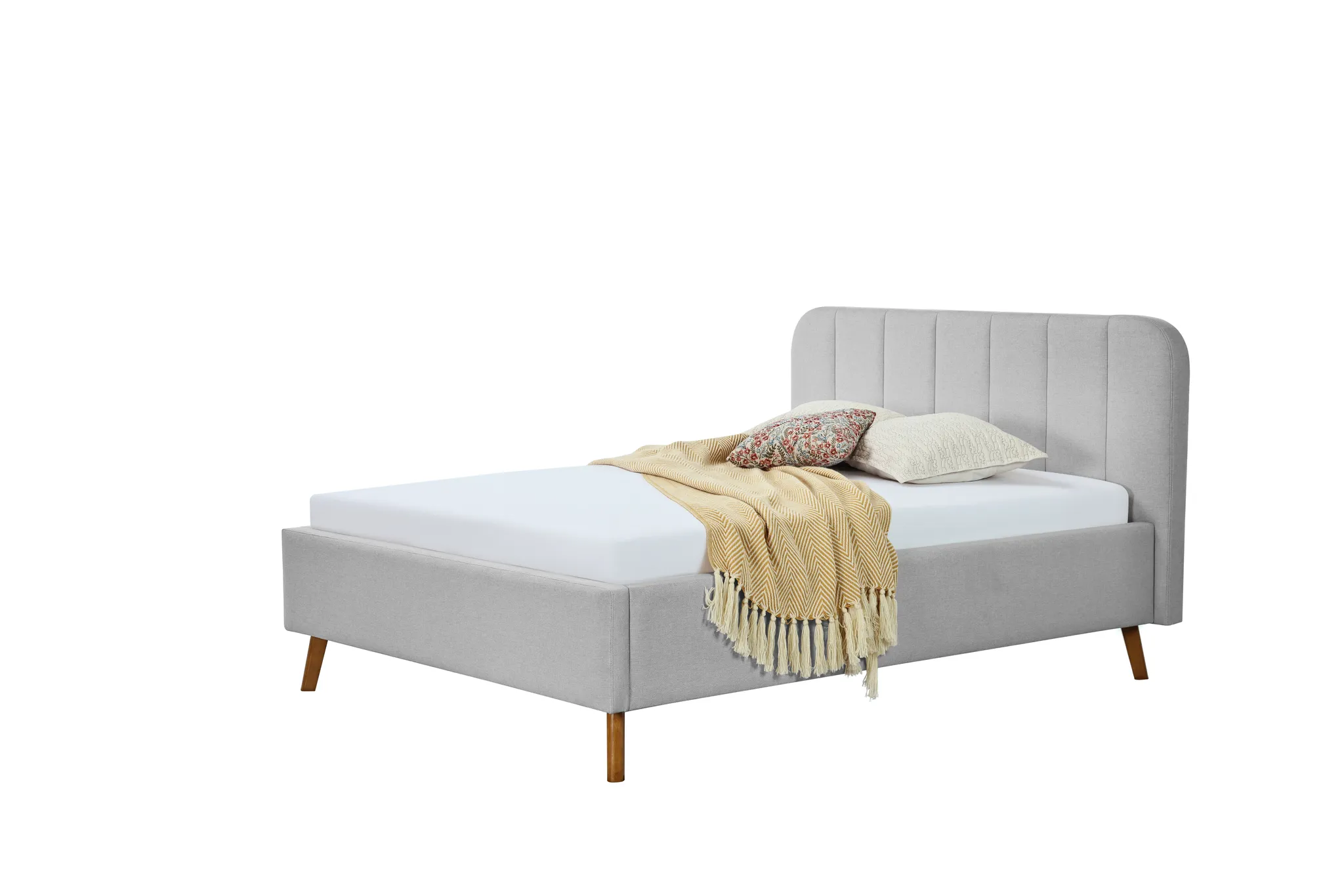 Lova 140 cm OSLO, pilka
