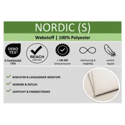 Lova 140 cm OSLO su patalynės dėže, dramblio kaulo