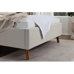 Lova 140 cm OSLO su patalynės dėže, dramblio kaulo