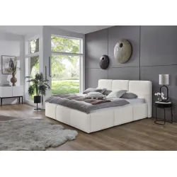 Lova 180x200 cm MERIDI su patalynės dėže, dramblio kaulo
