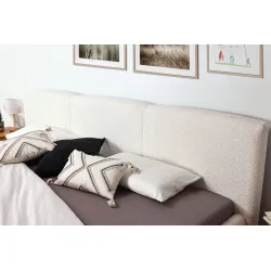 Lova 240x200 cm MERIDI su patalynės dėže, dramblio kaulo