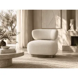 Fotelis NUA, ecru, 75x71x76 cm