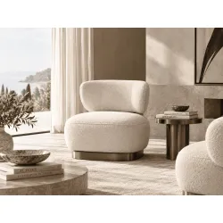 Fotelis NUA, ecru, 75x71x76 cm