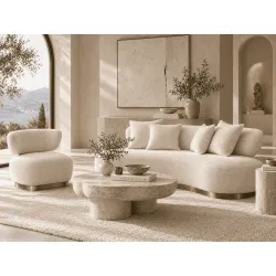 Fotelis NUA, ecru, 75x71x76 cm