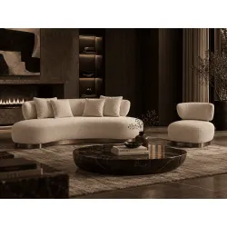 Fotelis NUA, ecru, 75x71x76 cm