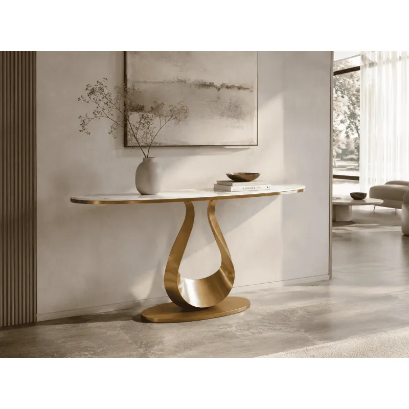 Konsolė MODI M4G, aukso, 160x35x85 cm