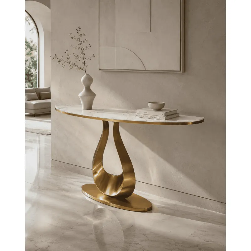 Konsolė MODI M4G, aukso, 160x35x85 cm