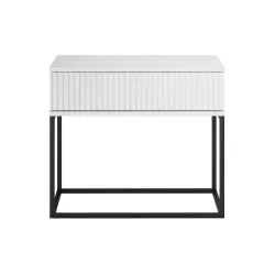 Naktinis staliukas SPELA, baltas, 60x39x52 cm