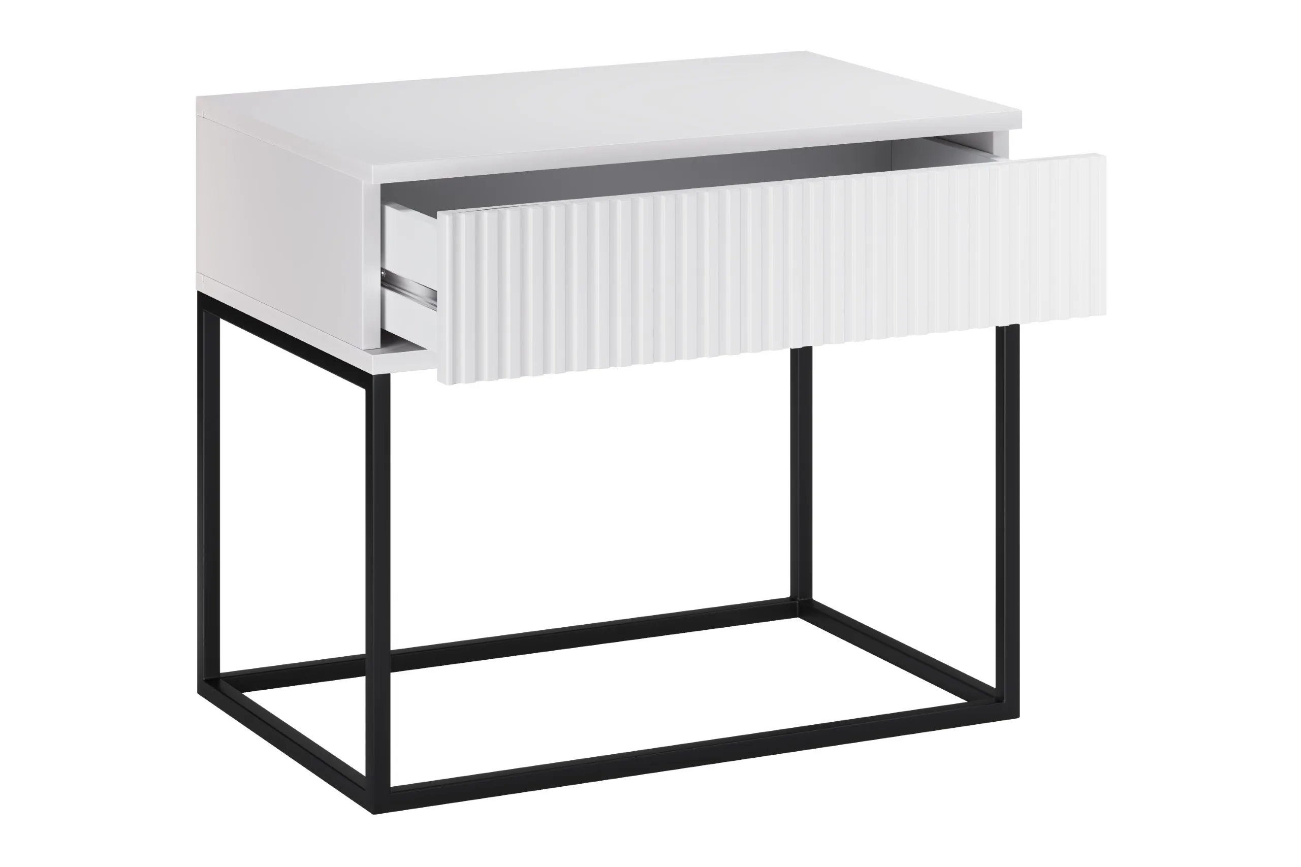 Naktinis staliukas SPELA, baltas, 60x39x52 cm