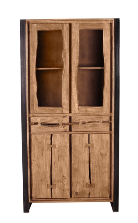 LIVE EDGE stiliaus bufetas, industrinio stiliaus, medinis