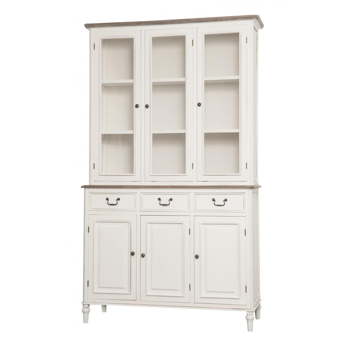 Provanso stiliaus bufetas, kreminės spalvos, sendinto dizaino